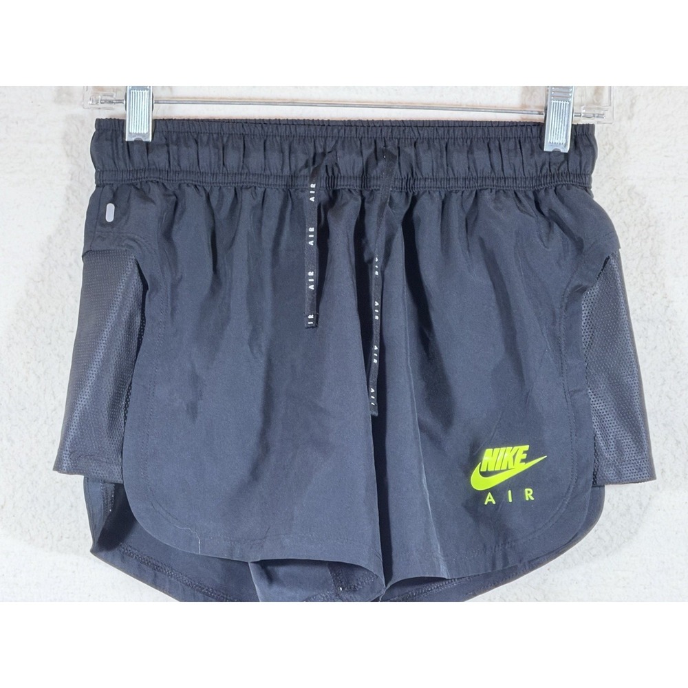 Nike Air Dri FIT Running Shorts Womens Small Black Polyester Mesh Sporty Gym